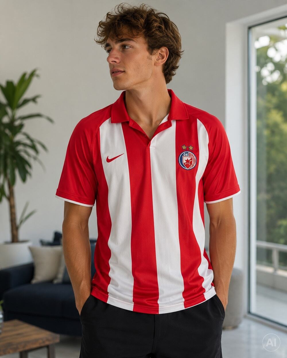 Nike FK Crvena Zvezda Red Star Belgrade Soccer Jersey Small Football Shirt